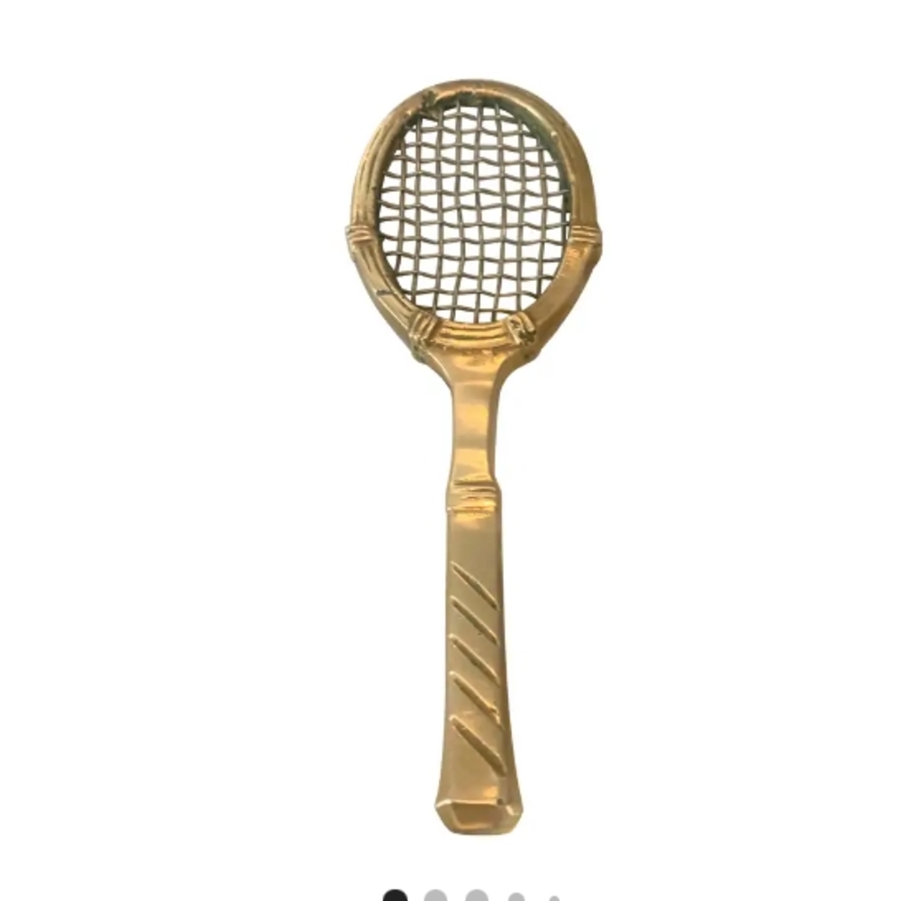 Gold Tennis Racket Decor